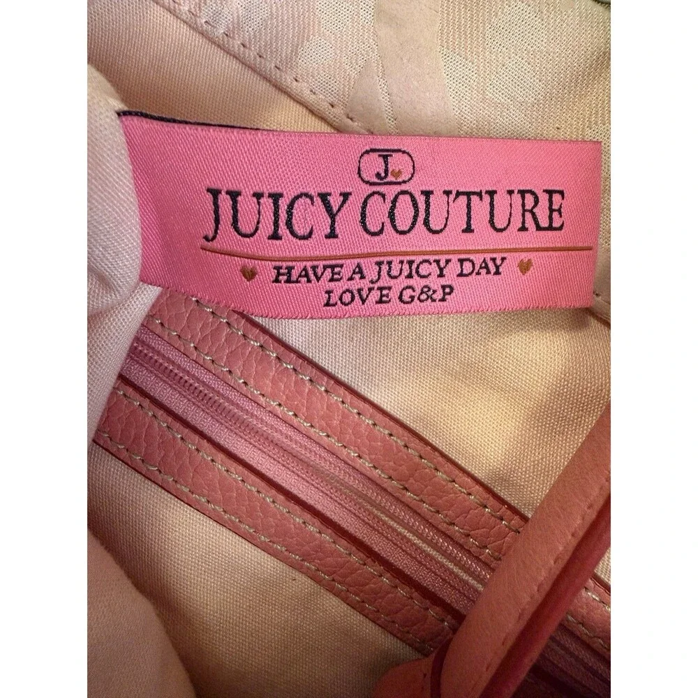Vtg‎ Pink Juicy Couture Purse Handbag Satchel Bag Y2K With Charm